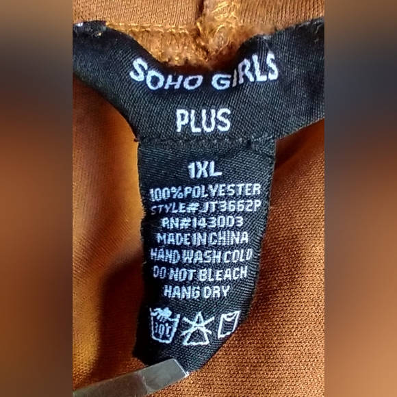 SOHO GIRLS PLUS SIZE 1XL RUST COLOR TEDDY HOODIE SOFT, COZY,  POCKETS, ZIPPER UP - Picture 5 of 8